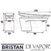 Bristan Claret Basin Mixer Tap without Waste White Chrome Dimensions